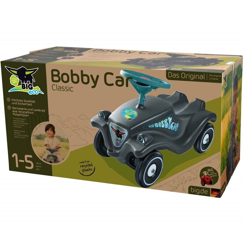 Load image into Gallery viewer, Classic Grey BIG Bobby Car with Horn - Eco-Friendly Ride-On Toy

