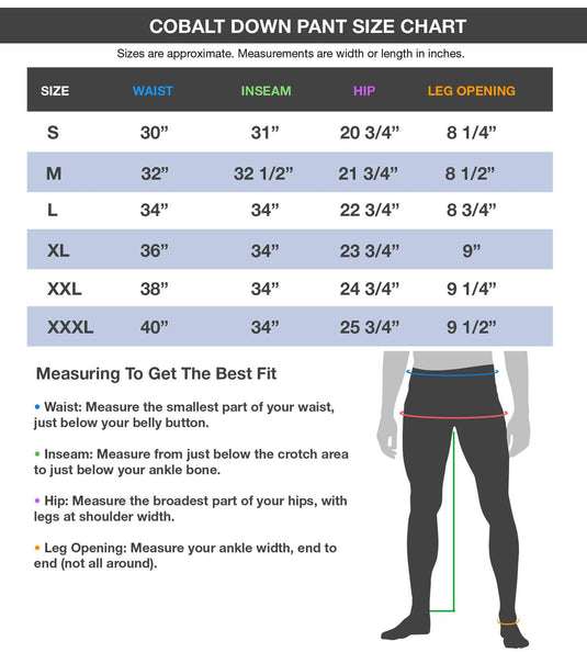 Vycah Cobalt Down Pant - Fall