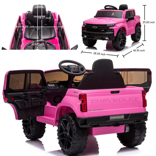 Coche Eléctrico de Juguete para Niños 12V con Baúl, Control Remoto y Reproductor MP3 Integrado