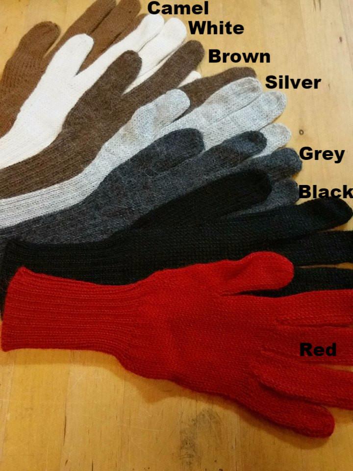 Load image into Gallery viewer, Colorful 100% Alpaca Full Fingered Knit Alpaca Gloves
