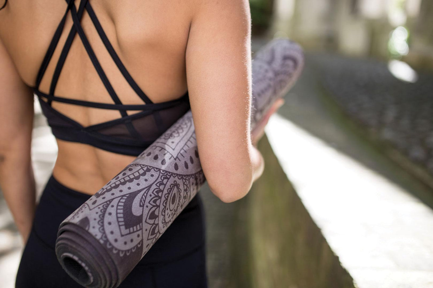Travel Combo Yoga Mat - Mandala Black
