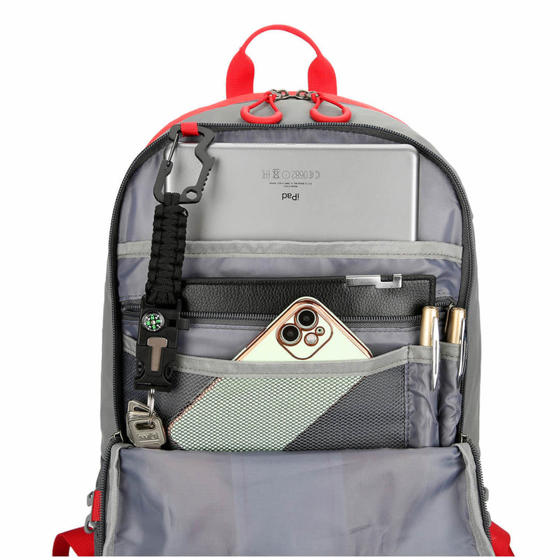 Load image into Gallery viewer, High Visibility Red Reflective Commuter Bike Backpack | Riderbag Reflektor35
