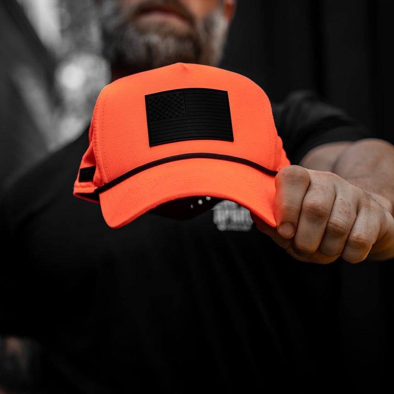 Load image into Gallery viewer, American Flag Patch Weekender Performance Snapback Hat
