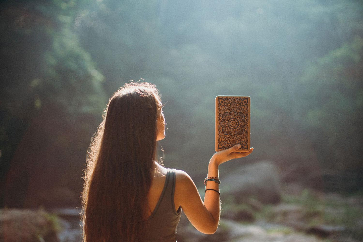 Cork Yoga Block - Mandala Black