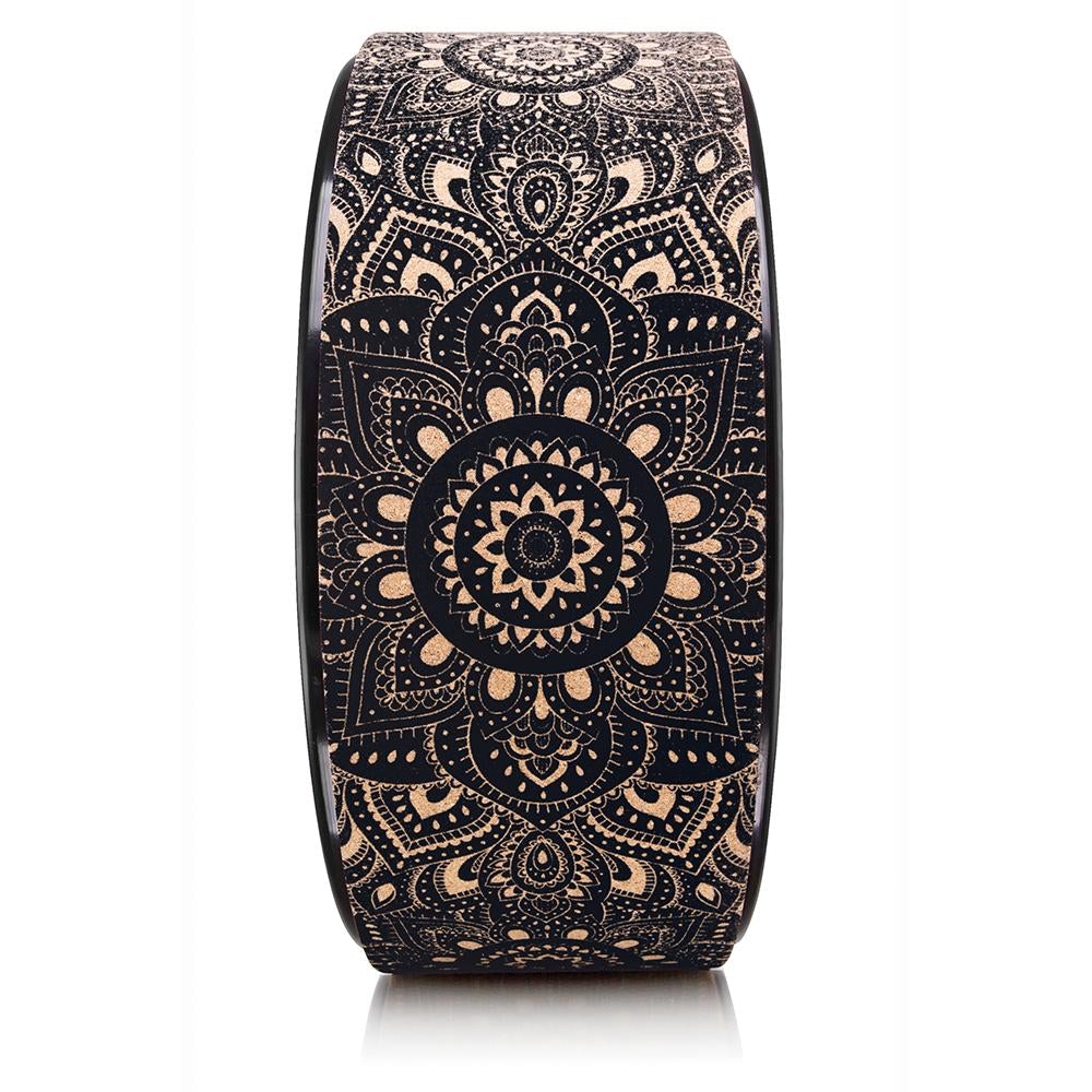 Yoga Wheel Cork Mandala Black