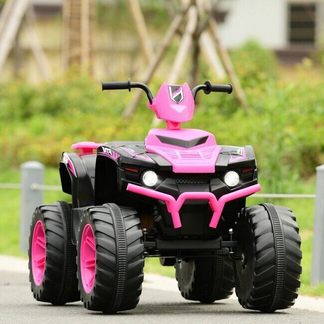 Load image into Gallery viewer, Costway 12V Kids Electric ATV Quad Ride On Car with LED Light and Music in Pink
