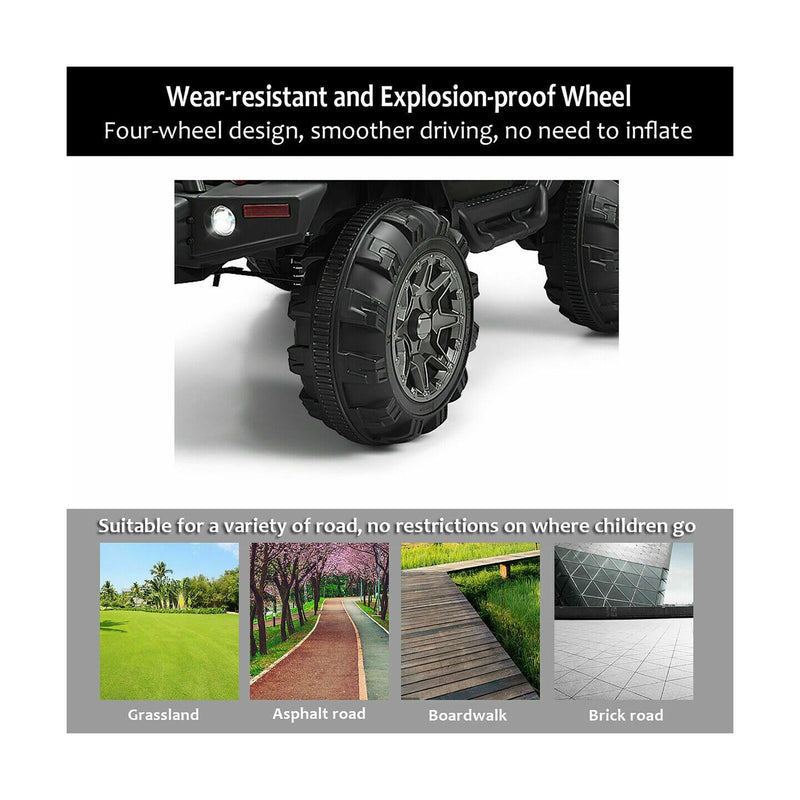 Load image into Gallery viewer, Costway 12V Kids Ride On Truck Car with Remote Control, MP3 Music, and LED Lights in Black
