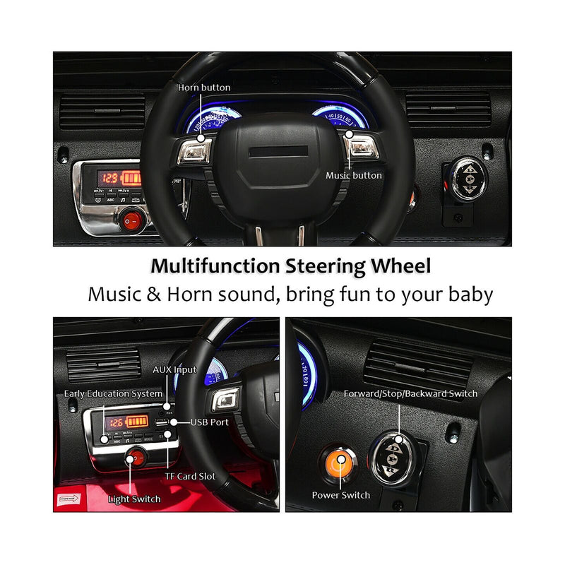 Load image into Gallery viewer, Costway 12V Kids Ride On Truck Car with Remote Control, MP3 Music, and LED Lights in Red
