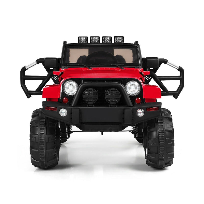 Load image into Gallery viewer, Costway 12V Kids Ride On Truck Car with Remote Control, MP3 Music, and LED Lights in Red
