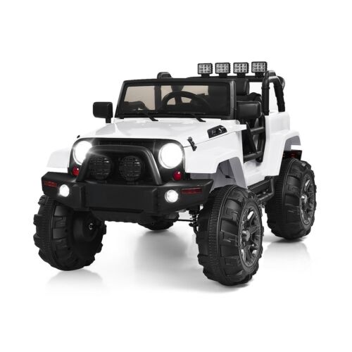 Load image into Gallery viewer, Costway 12V Kids Ride On Truck Car with Remote Control, MP3 Music, and LED Lights in White
