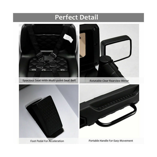 Costway 12V Kids Ride On Truck Car with Remote Control, MP3 Music, and LED Lights in White