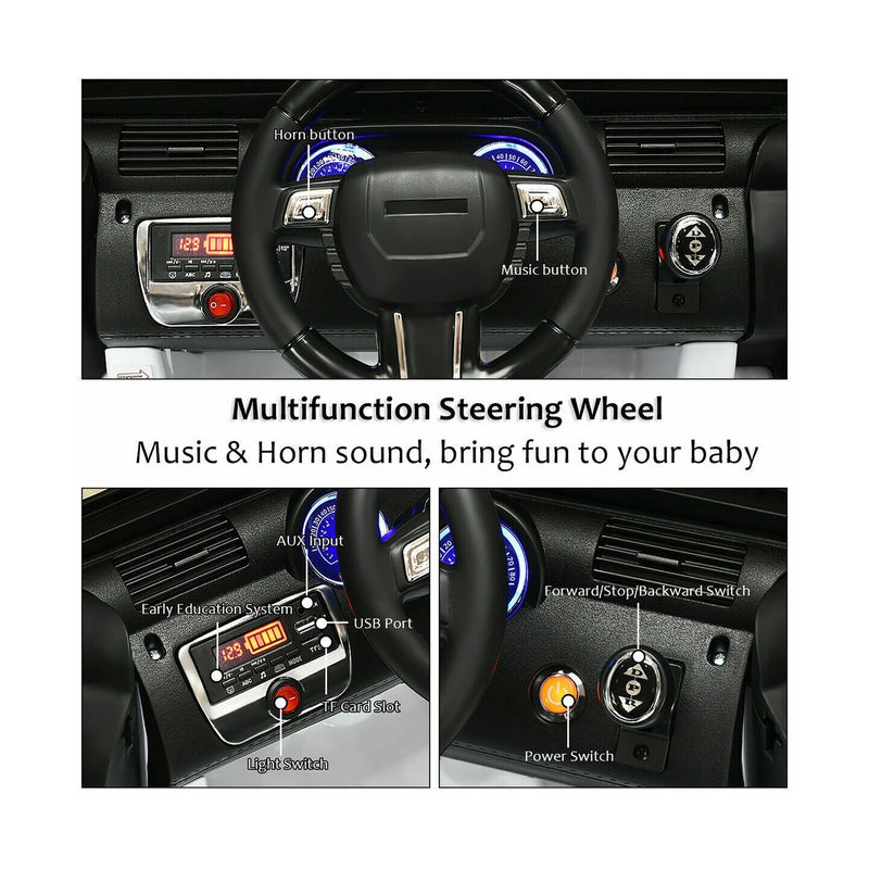 Load image into Gallery viewer, Costway 12V Kids Ride On Truck Car with Remote Control, MP3 Music, and LED Lights in White
