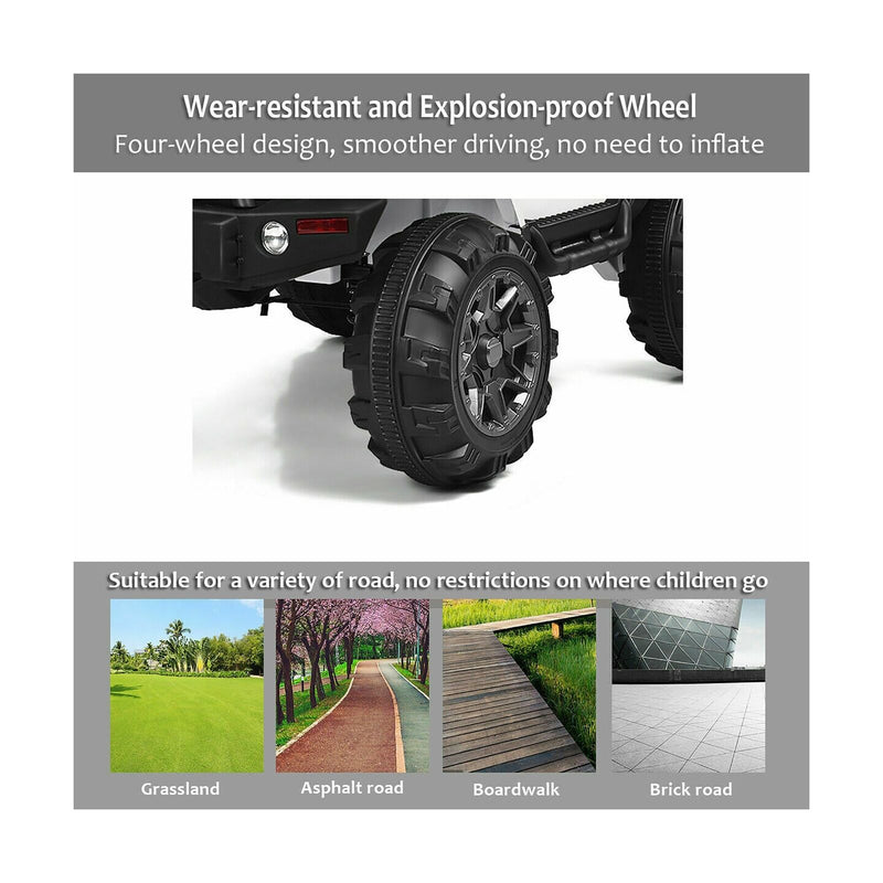 Load image into Gallery viewer, Costway 12V Kids Ride On Truck Car with Remote Control, MP3 Music, and LED Lights in White
