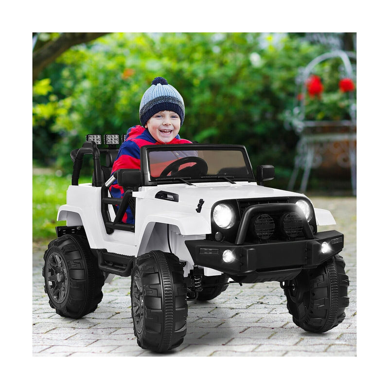 Load image into Gallery viewer, Costway 12V Kids Ride On Truck Car with Remote Control, MP3 Music, and LED Lights in White
