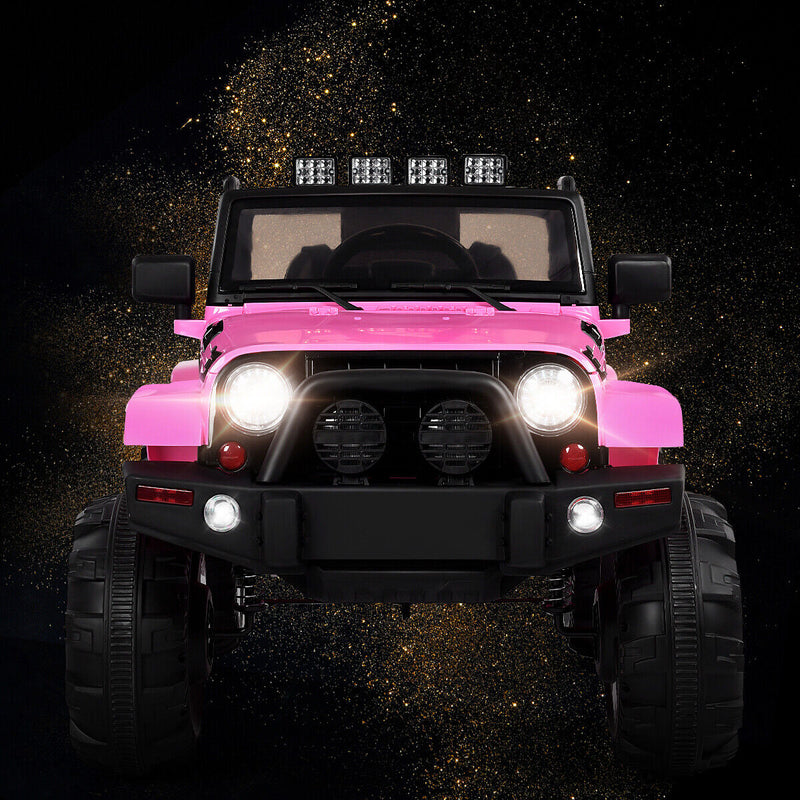 Load image into Gallery viewer, Costway 12V Kids Truck Car with Remote Control, MP3 Music, and LED Lights - Pink Gift Toy
