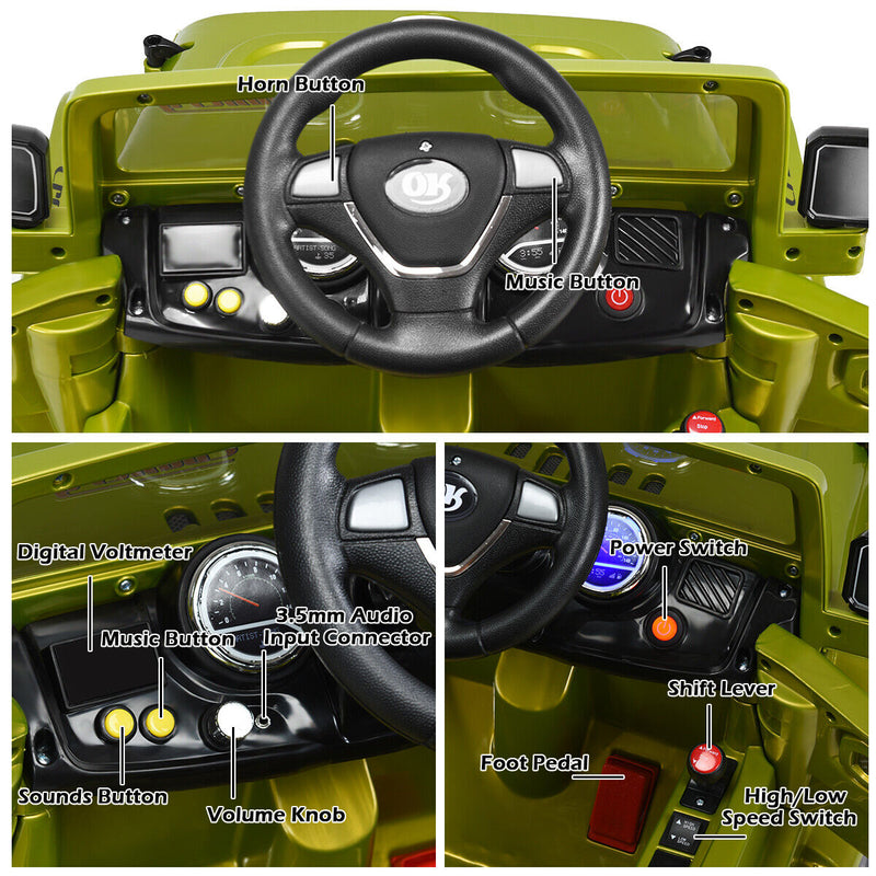 Load image into Gallery viewer, Costway 12V MP3 Kids Ride On Truck Car with RC Remote and Light - Perfect Christmas Gift!
