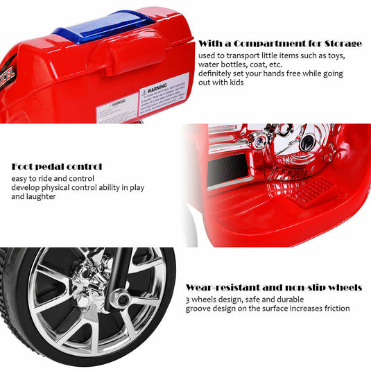 Costway Kids 6V Battery Powered 3-Wheel Ride On Motorcycle Toy