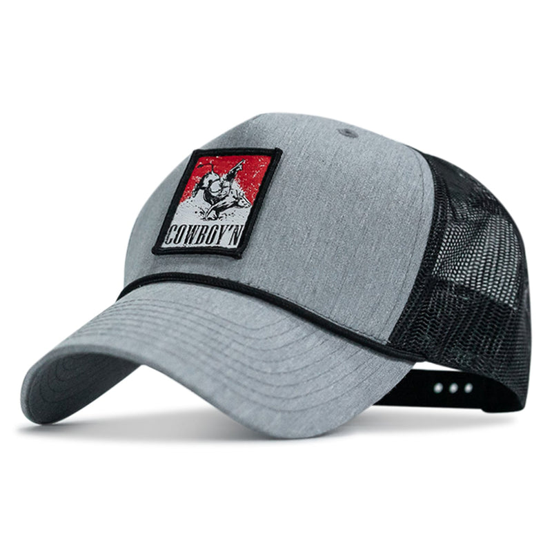 Load image into Gallery viewer, Cowboy&#39;n Knuck If You Buck Patch Rope Snapback Hat
