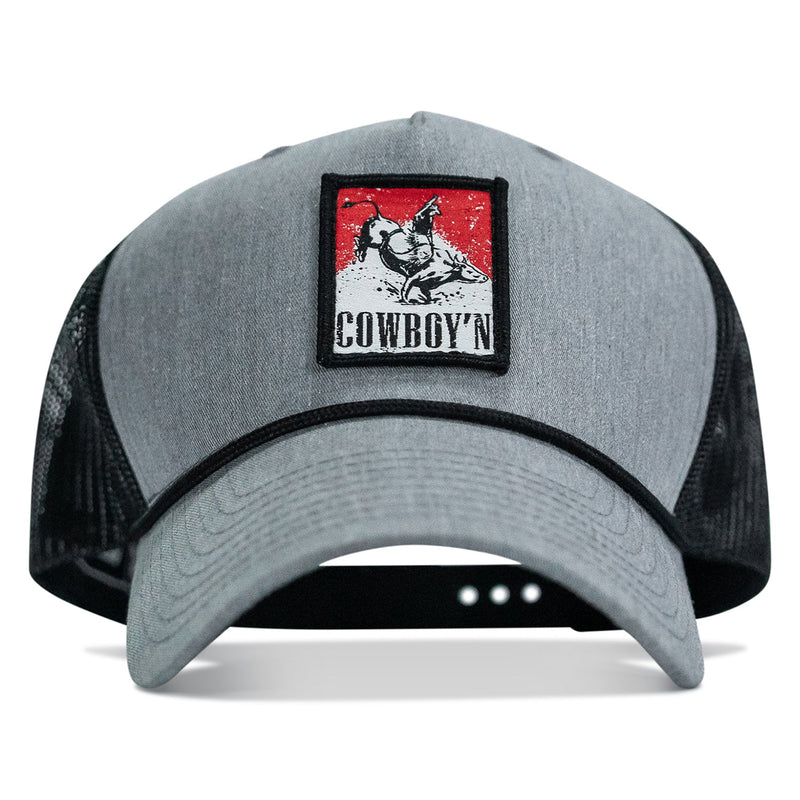 Load image into Gallery viewer, Cowboy&#39;n Knuck If You Buck Patch Rope Snapback Hat
