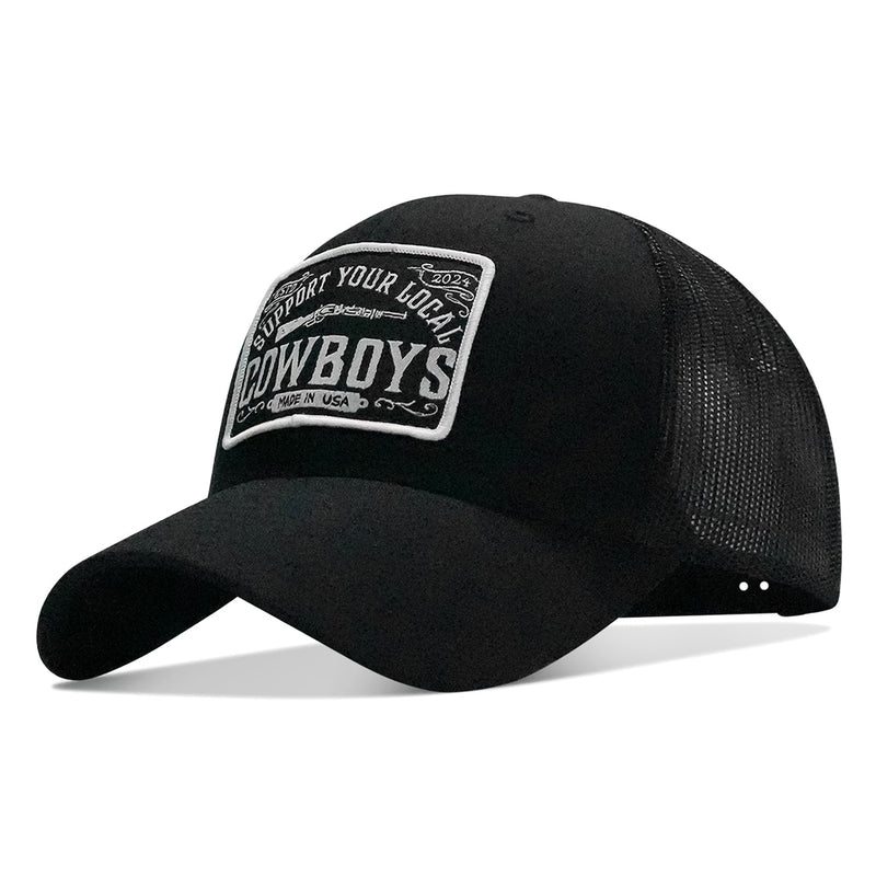 Load image into Gallery viewer, Support Your Local Cowboys Patch Snapback Hat
