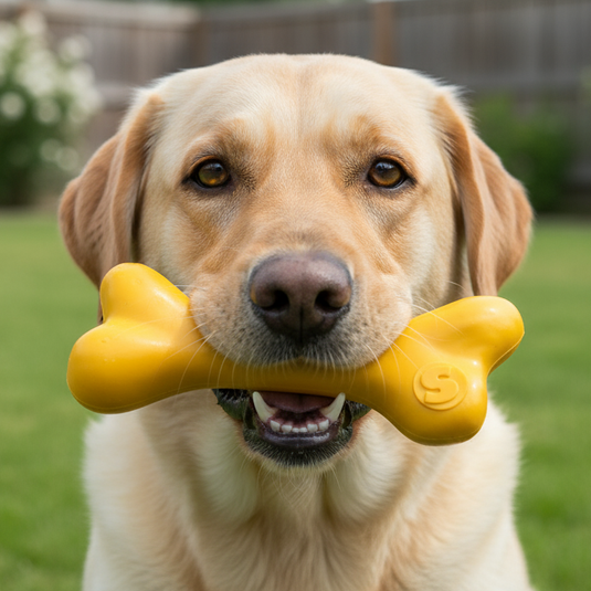 PUP-X Rubber Bone Dog Toy - Durable, Floats, Chew Toy for Large Dogs | USA