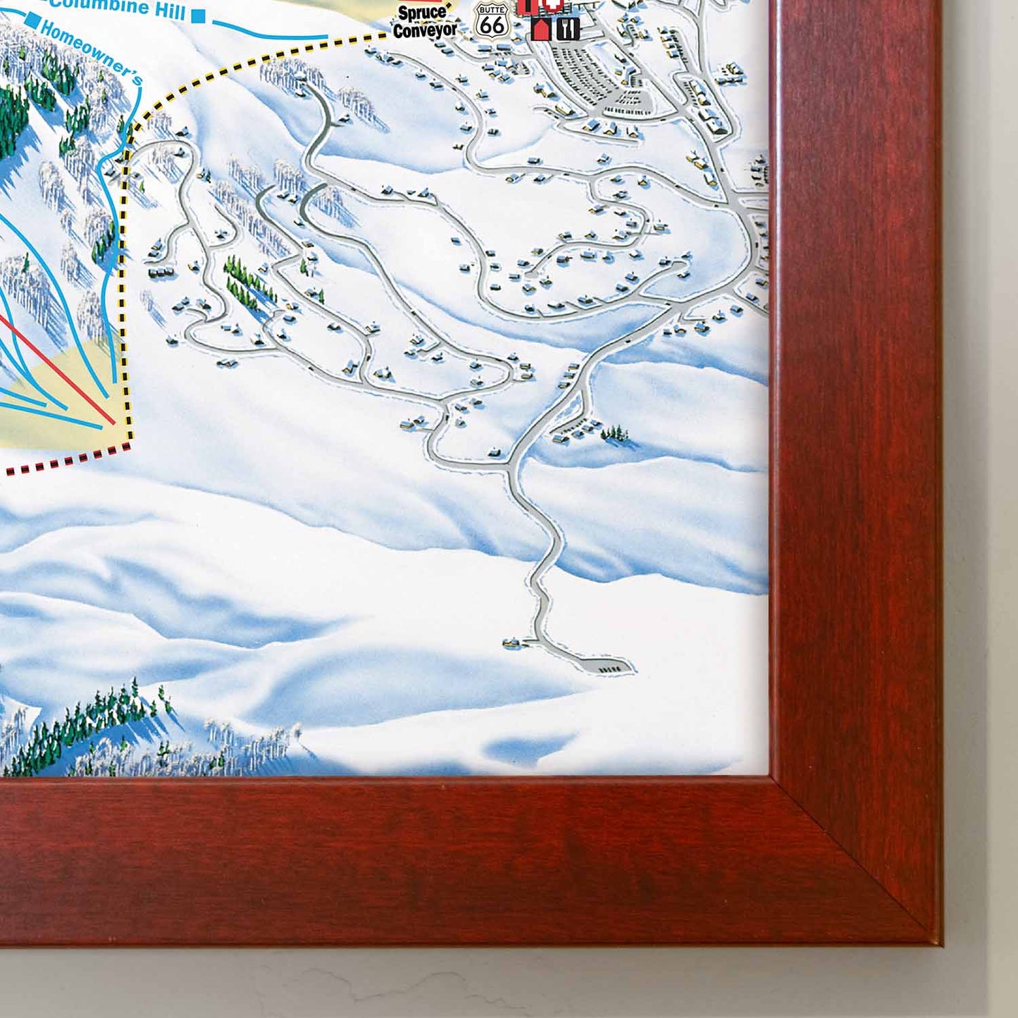 Crested Butte Ski Resort Trail Map Poster