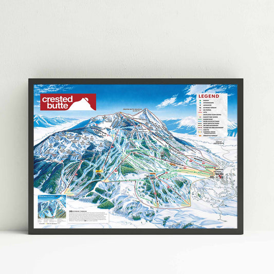 Crested Butte Ski Resort Trail Map Poster