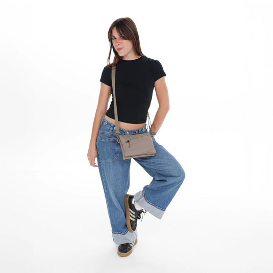 Zoom | Slim RFID Crossbody - Desert Pink