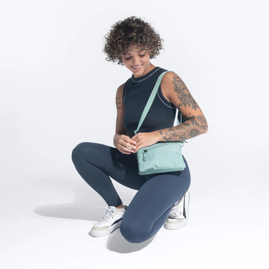 Zoom | Slim RFID Crossbody - Desert Pink