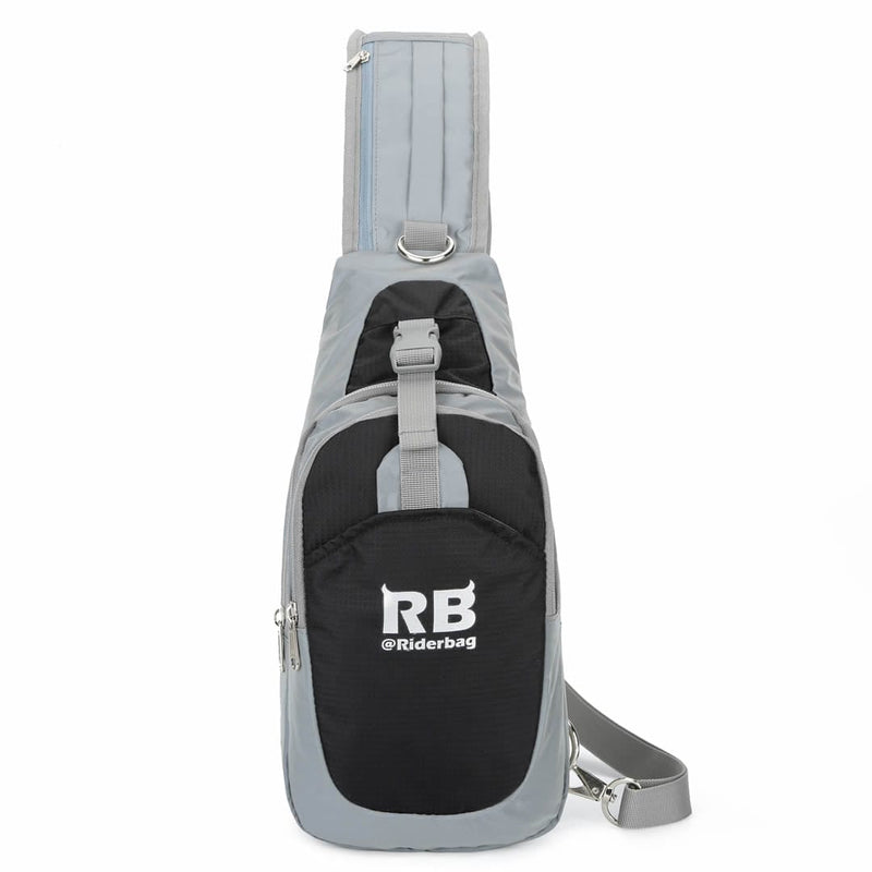 Load image into Gallery viewer, Black Reflective Sling Bag, Small Trekking Bag, Riderbag Unisex
