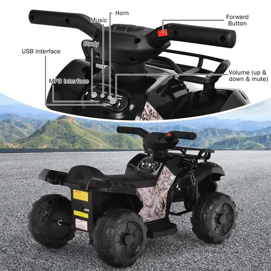 Cuatrimoto Eléctrico Infantil con Batería Recargable - Regalo Perfecto para Niños y Niñas