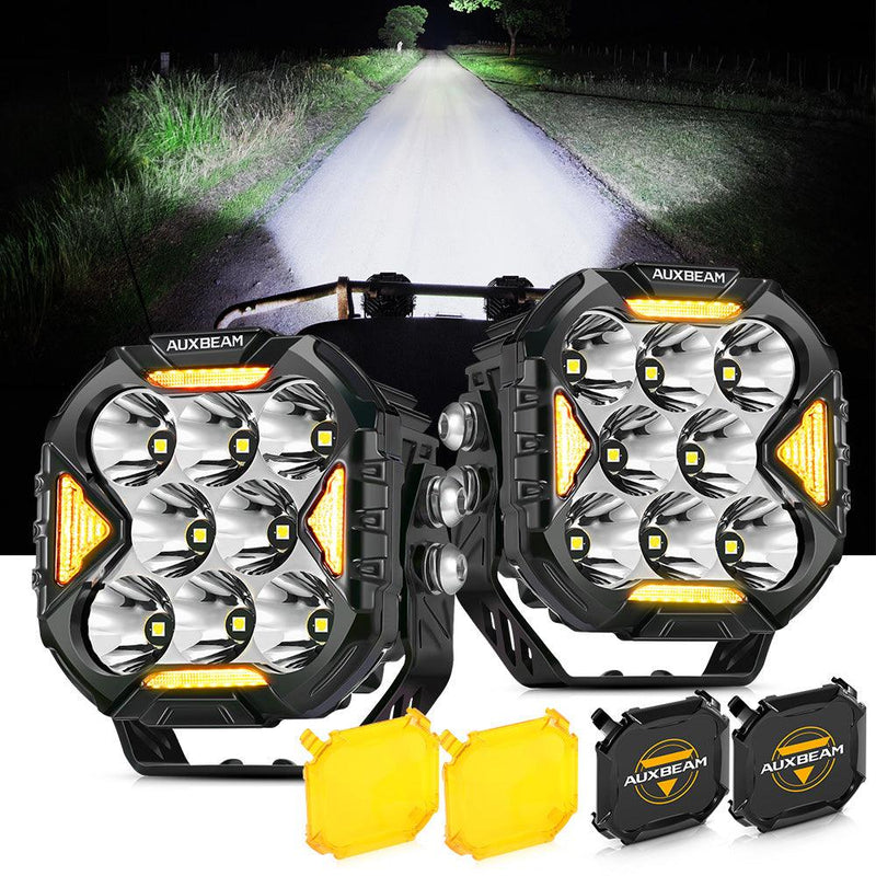 Load image into Gallery viewer, CUBE-Z Series 4 Inch LED Pod Lights Off Road Lights with White DRL &amp; Amber Turn Signal Lights
