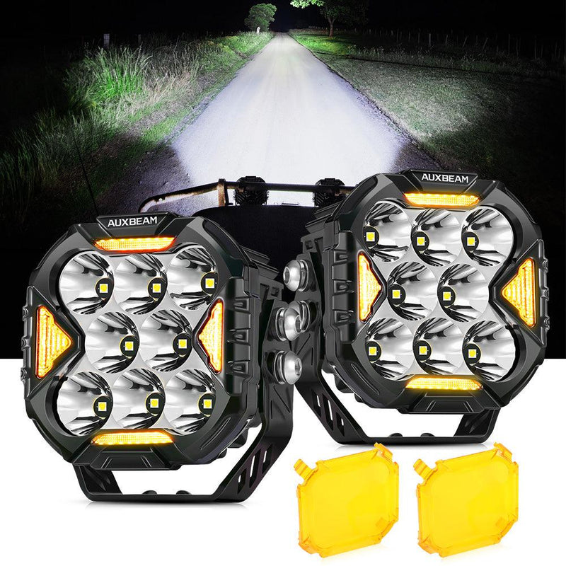Load image into Gallery viewer, CUBE-Z Series 4 Inch LED Pod Lights Off Road Lights with White DRL &amp; Amber Turn Signal Lights
