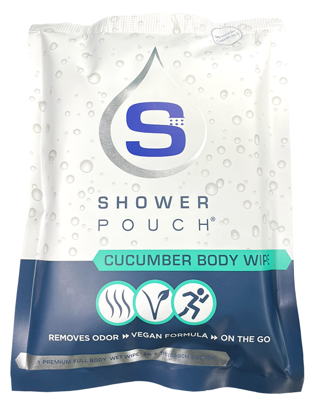 5-pack Shower Pouch XL (2' x 1') Body Wipes