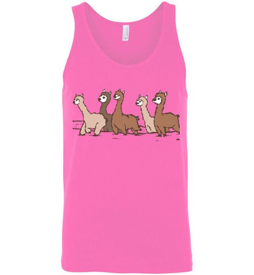 Load image into Gallery viewer, Curious Alpacas Canvas Unisex Tank
