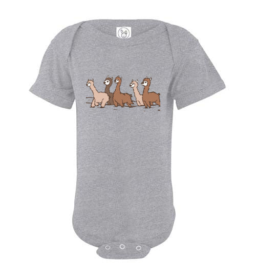 Load image into Gallery viewer, Curious Alpacas  Infant Fine Jersey Bodysuit
