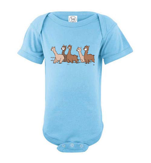 Load image into Gallery viewer, Curious Alpacas  Infant Fine Jersey Bodysuit
