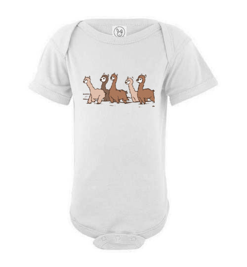 Load image into Gallery viewer, Curious Alpacas  Infant Fine Jersey Bodysuit
