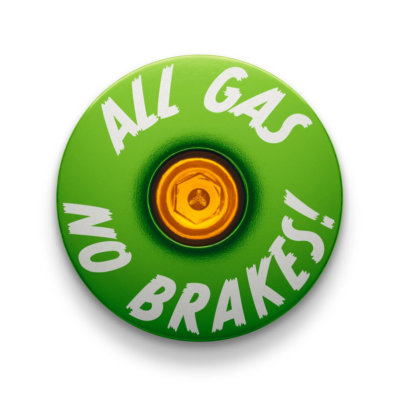 Load image into Gallery viewer, All Gas No Brakes - Custom Bike Headset Cap
