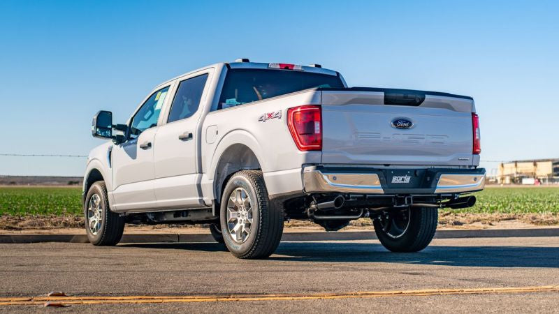 Load image into Gallery viewer, Borla F-150 2021 3.3L CC SB EC STB XL/XLT/Lariat/KR/Plnm/LTD 3/2.25 SRE Cat-Back ATAK Black CHR Tips
