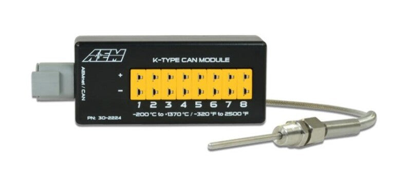Load image into Gallery viewer, AEM 8 Channel K-Type Thermocouple EGT CAN Module 30-2224
