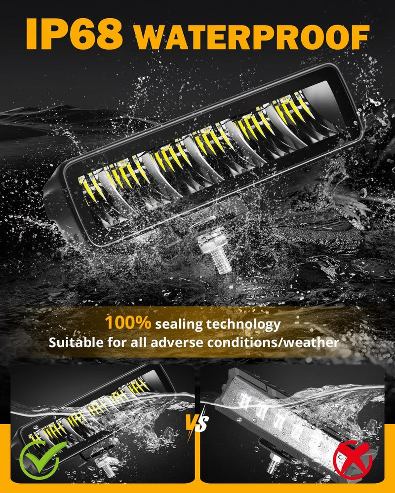 Load image into Gallery viewer, 6.3 Inch 60W 7200LM LED Light Bar Off Road Driving Light
