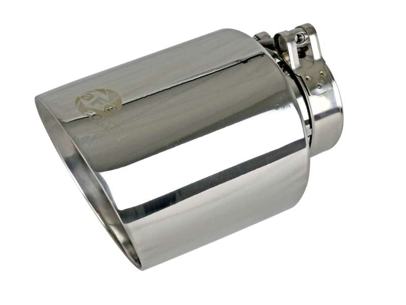 Load image into Gallery viewer, aFe MACH Force-Xp 2-1/2in 304 SS Clamp-On Exhaust Tip 2.5in In / 4.5in Out / 7in.L - Polished
