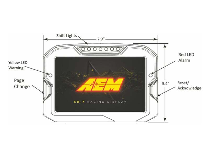 Load image into Gallery viewer, AEM CD-7 Non Logging Race Dash Carbon Fiber Digital Display (CAN Input Only) 30-5700
