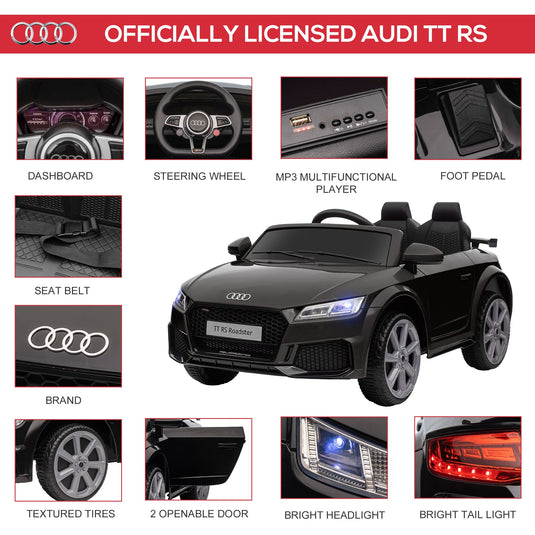 6V Audi TT RS Kid Electric Sports Car with Remote Control Ride-On