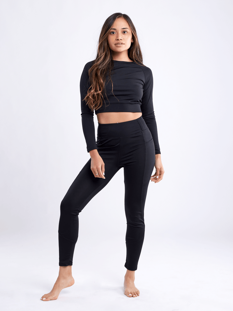 Load image into Gallery viewer, JupiterGear High-Waisted Classic Gym Leggings with Side Pockets

