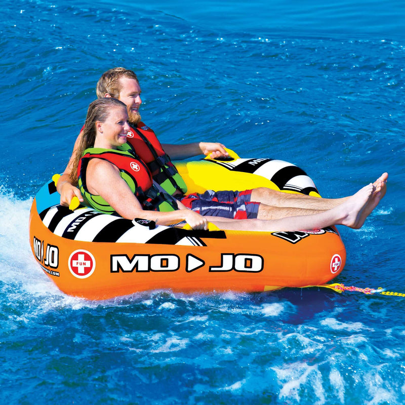 Load image into Gallery viewer, WOW Sports Mojo 1-2 Person Towable Water Tube For Pool and Lake (16-1060)
