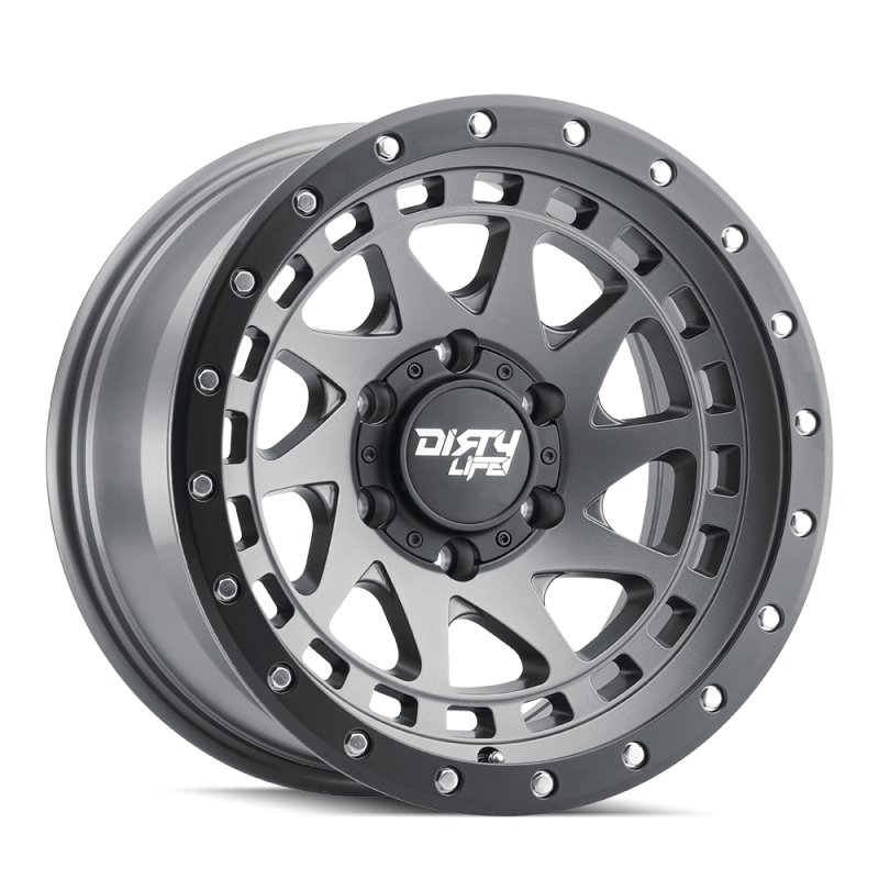 Load image into Gallery viewer, Dirty Life 9311 Enigma Pro 17x9/6x139.7 BP/-12mm Offset/106mm Hub Satin Graphite Wheel - Beadlock
