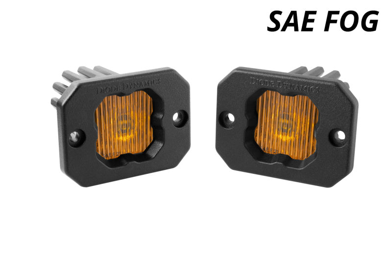 Load image into Gallery viewer, Diode Dynamics Stage Series C1 LED Pod - Yellow SAE Fog Flush ABL (Pair)
