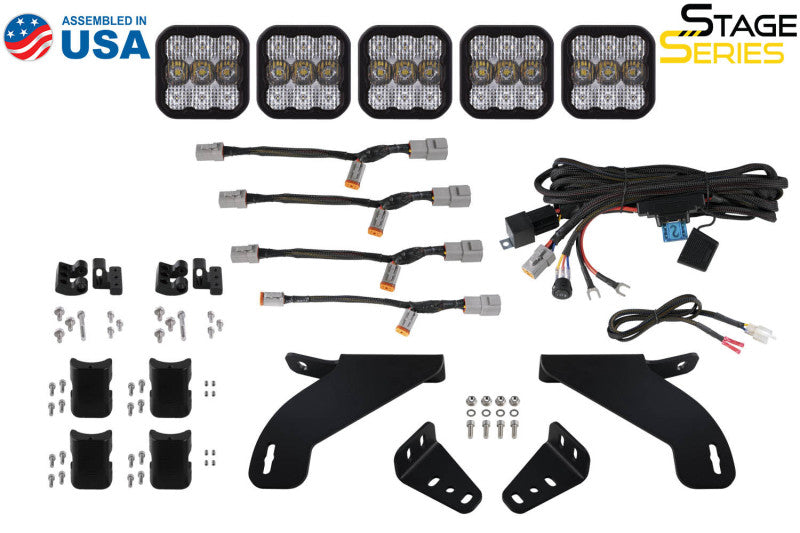 Load image into Gallery viewer, Diode Dynamics 21-22 Ford F-150 SS5 Grille CrossLink Lightbar Kit- Yellow Pro Combo
